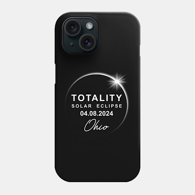 Total Solar Eclipse 2024 Ohio Phone Case by Emma Creation