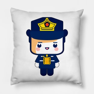 Cute Kawaii Dog as Police Officer Pillow