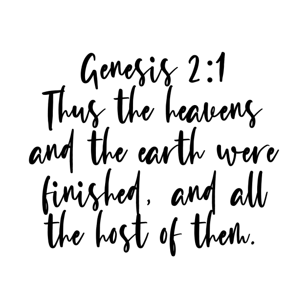 Genesis 2:1 Bible Verse by Bible All Day 