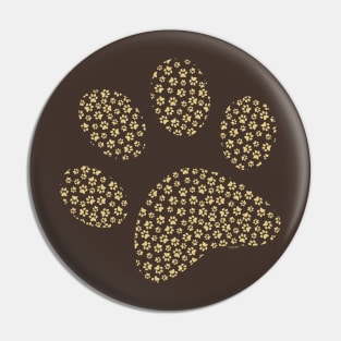 Dark Cat Paw Pattern Pin