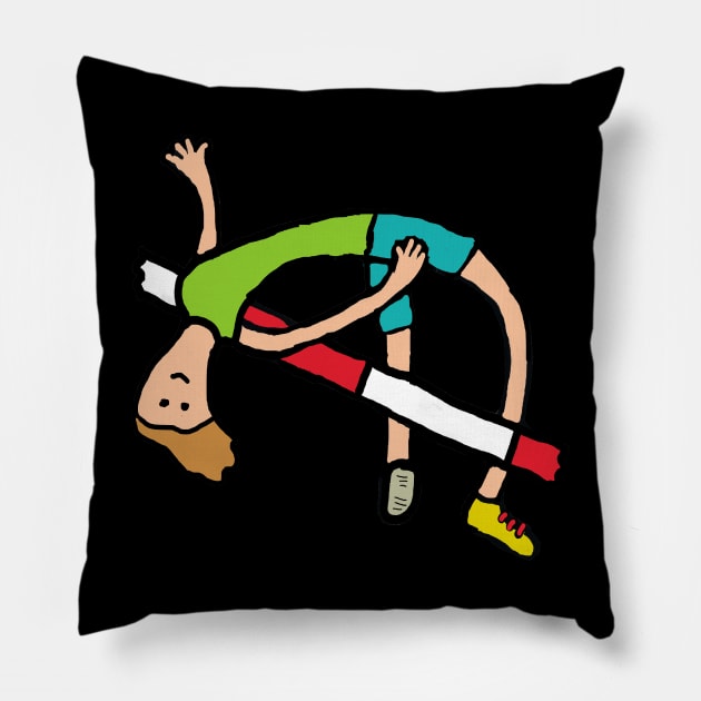 High Jump Pillow by Mark Ewbie