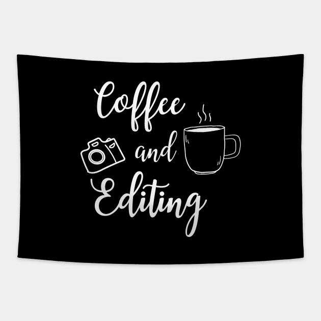 Coffee and Editing Tapestry by KC Happy Shop