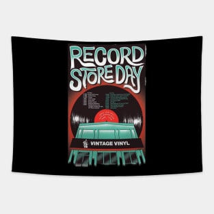 Vintage Vinly Storeday Tapestry