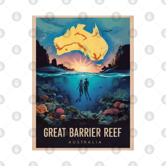 Vintage Retro Great Barrier Reef Adventure by POD24