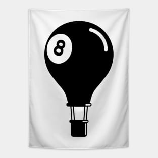 Billiard 8 ball Hot Air Balloon Tapestry