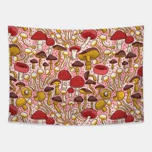 Mushrooms Garden Tapestry