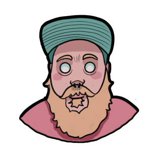 NerdGrows Character Sticker T-Shirt