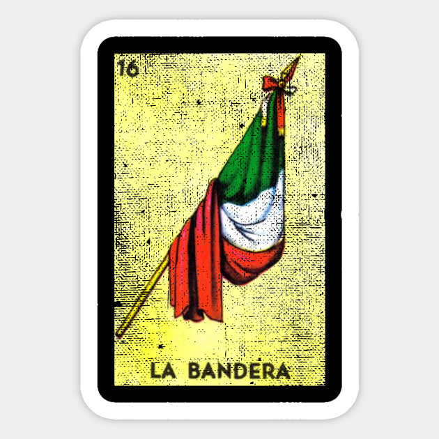 La Bandera Mexican Loteria Bingo Card Loteria Card