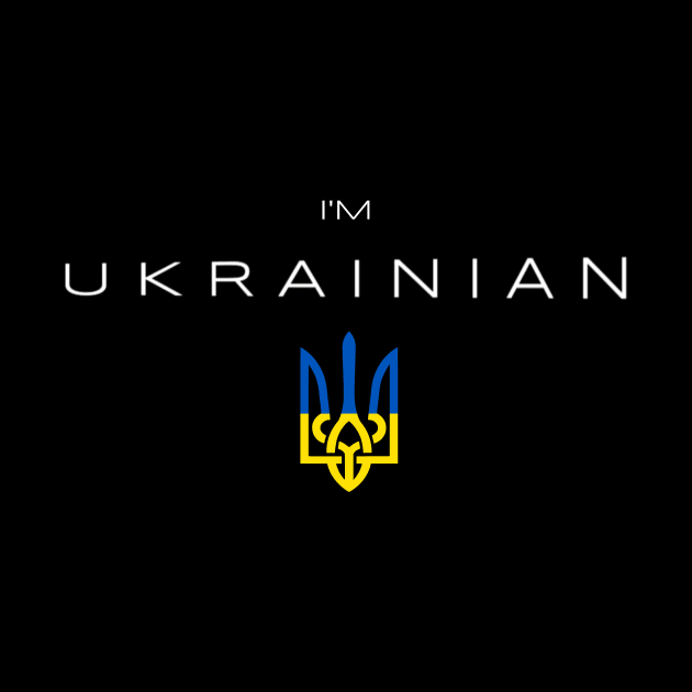 I am Ukrainian - I am from Ukraine Trident Flag by Yasna