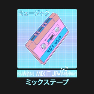 Japanese Aesthetic Vaporwave Art 1990s Mix Tape T-Shirt