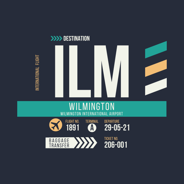 Wilmington (ILM) Airport Code Baggage Tag by SLAG_Creative