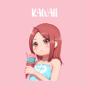 kawaii ice cream anime girl T-Shirt