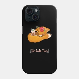 Fuchs Eule Liebe Tiere Prinzessin Blumen Süß Phone Case