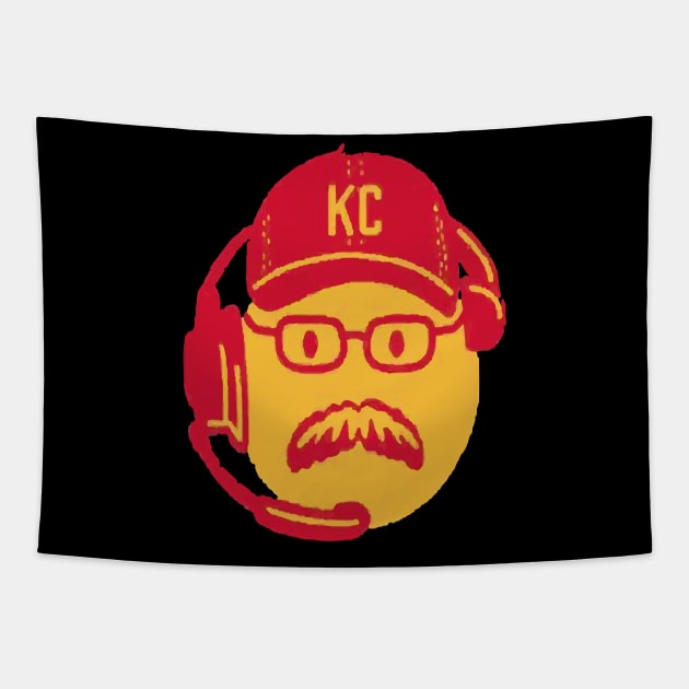 andy reid frozen Mustache Tapestry by l designs