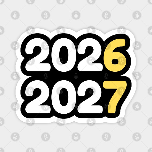 2026 2027 New Year Magnet by Creatifly Graphic Tees