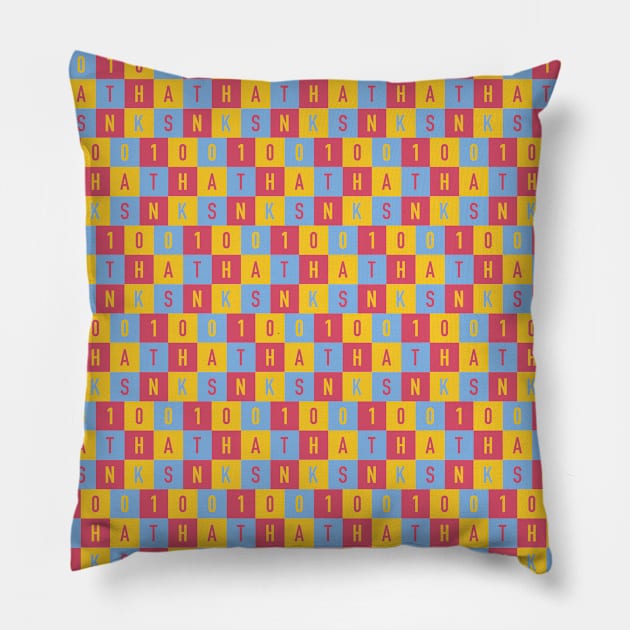 100 THANKS pattern Pillow by kindsouldesign