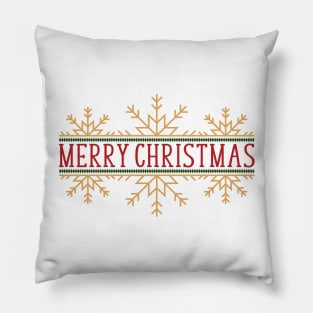 Merry Christmas Colorful Typography Pillow