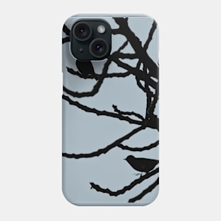 Sparrows Birds Tree Bare Branches Silhouette Phone Case