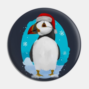 Winter puffin Pin