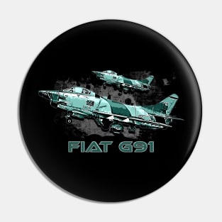 Fiat G91 Italian fighter jet Pin