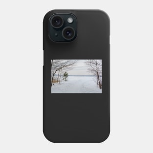 Tranquil landscape with the lake Phone Case