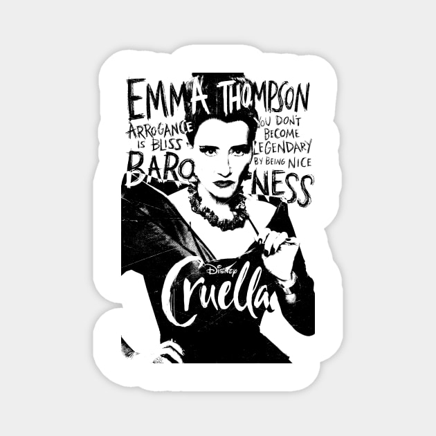 Cruella Emma Thompsons Baroness Magnet by kaitokid