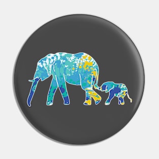 Cool Elephant Colorful Tribal T-shirt Pin