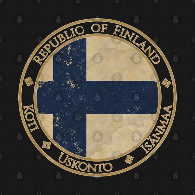 Vintage Republic of Finland Europe European EU Flag by DragonXX