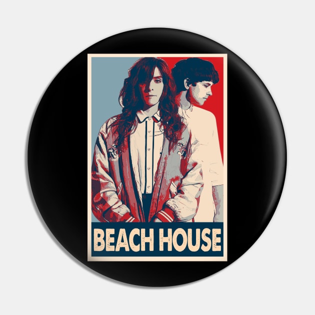 Retro Beach Music Pin by Black Demon Bear