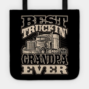 Best Trucking Grandpa Semi Truck Driver Trucker Tote