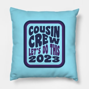 Cousin Camp 2023 Tie Dye amily Camping Summer Vacation Pillow