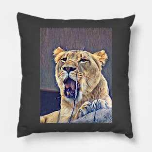 African Lioness Pillow