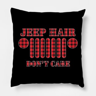 Jeep Hair Don't Care Red Plaid Buffalo Jeep Lover Jeep Men/Women/Kid Jeeps Pillow