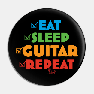 Eat Sleep Guitar Repeat Pin