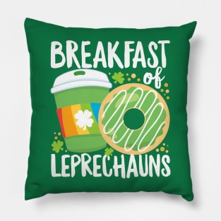 St Patrick's Day Funny Breakfast of Leprechauns Coffee Pillow