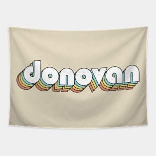 Donovan - Retro Rainbow Typography Faded Style Tapestry