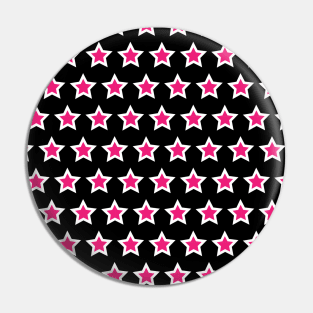 Abiyram | Black and Pink Stars Pattern Pin