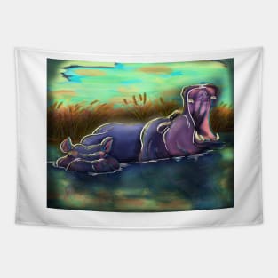 hippopotamus Tapestry