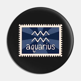 Aquarius Zodiac Sign Stamp Pin