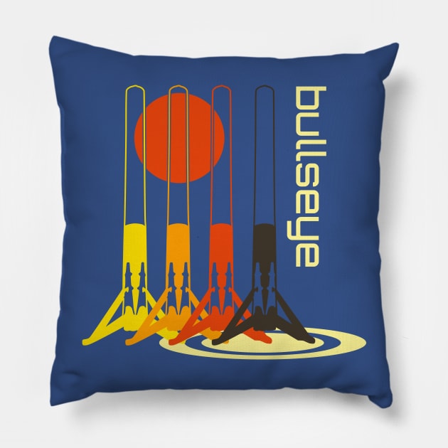 Falcon First Stage Landing Bullseye Pillow by sfcubed