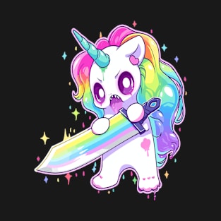 Cute Zombie Unicorn EDM Festival DJ T-Shirt