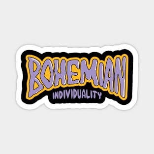 Bohemian Style - Skate-Inspired Graphic Lettering Shirt Magnet