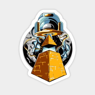 UFO Pyramid Mascot Magnet