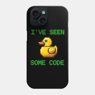 Pixel rubber duck crying I've seen some code Phone Case