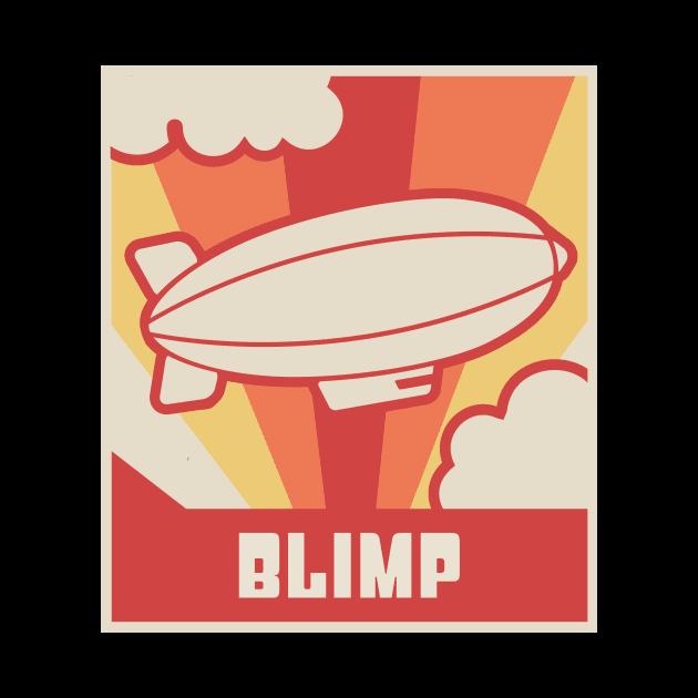 Retro Vintage Dirigible Airship Blimp by MeatMan