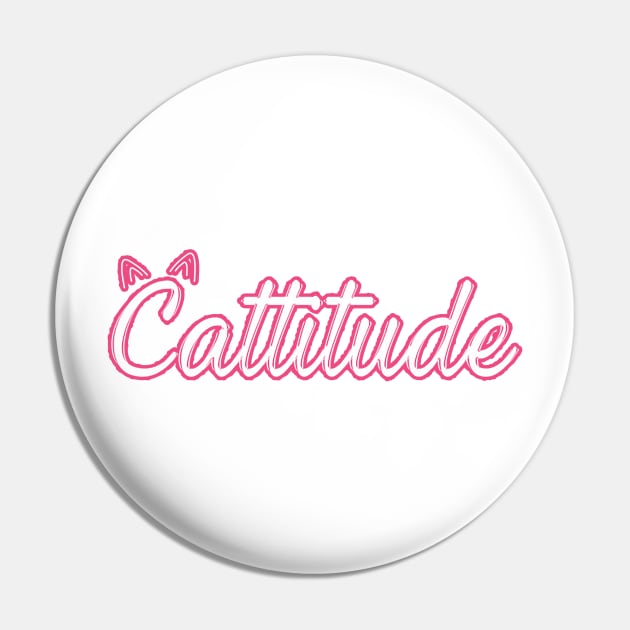 Cattitude Pin by  The best hard hat stickers 