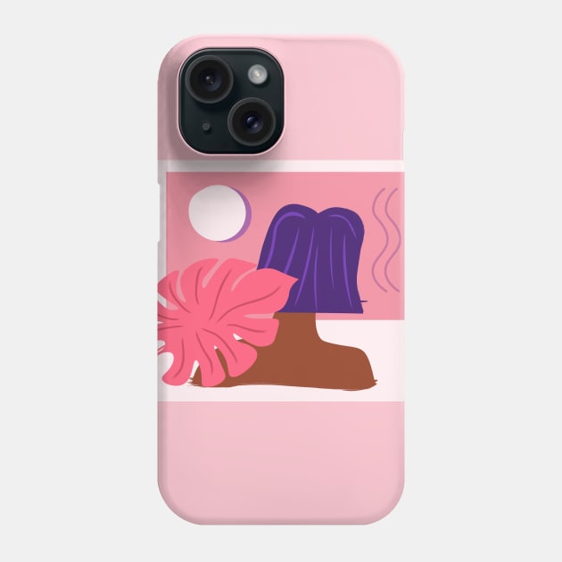 tropical pink paradise Phone Case by natakose