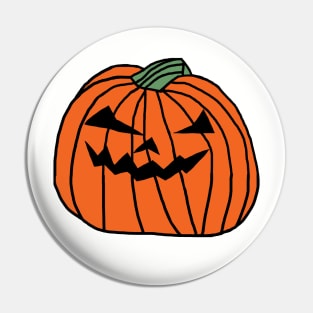 Big Orange Halloween Horror Pumpkin Pin