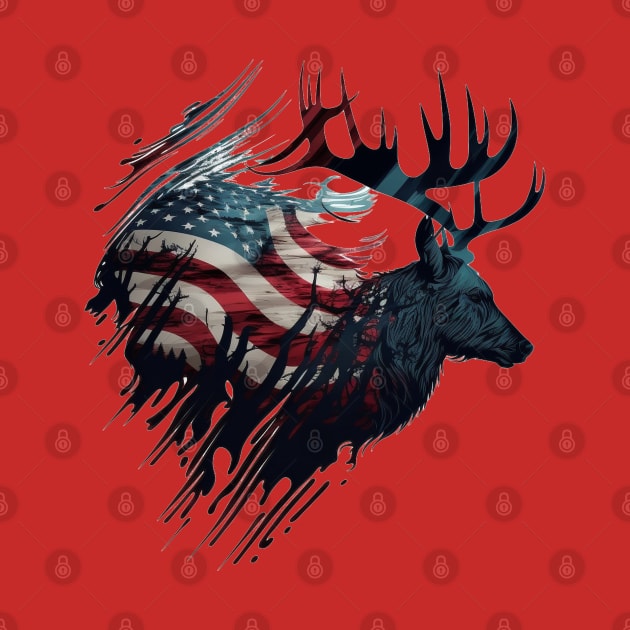 National flag symbol, deer hunter by Andrew World