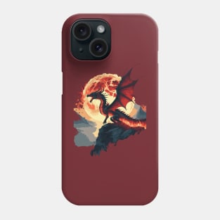 Fire Moon Dragon Phone Case